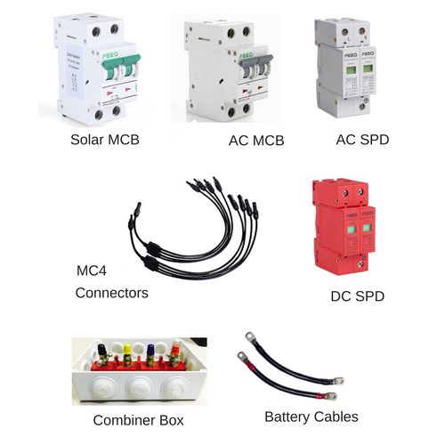 Home Renewable Energy Solar Power System Accessories set