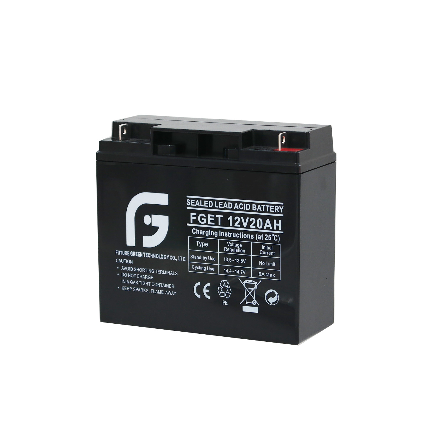 12V 20Ah Sealed Lead Acid Battery (6-DZF-20) With Screw Terminals – For Scooters & Ride-Ons