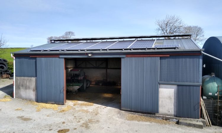 Infrastructure approach: installing solar panels on a dairy farm in Co. Cavan