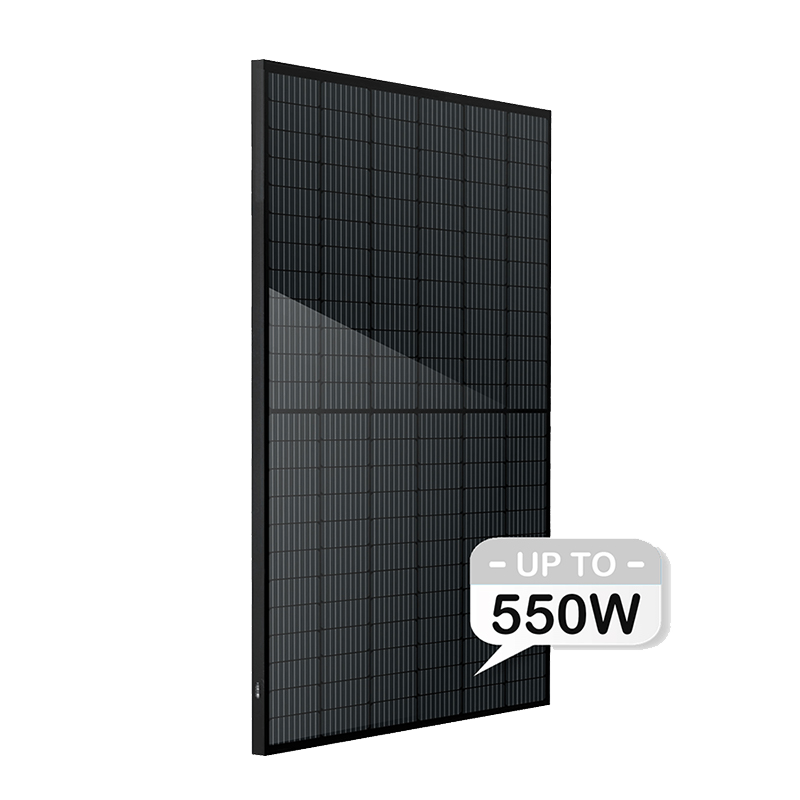 All Full Black solar panel 540W 545W 550W 555W Half Cell Solar Mono Panels