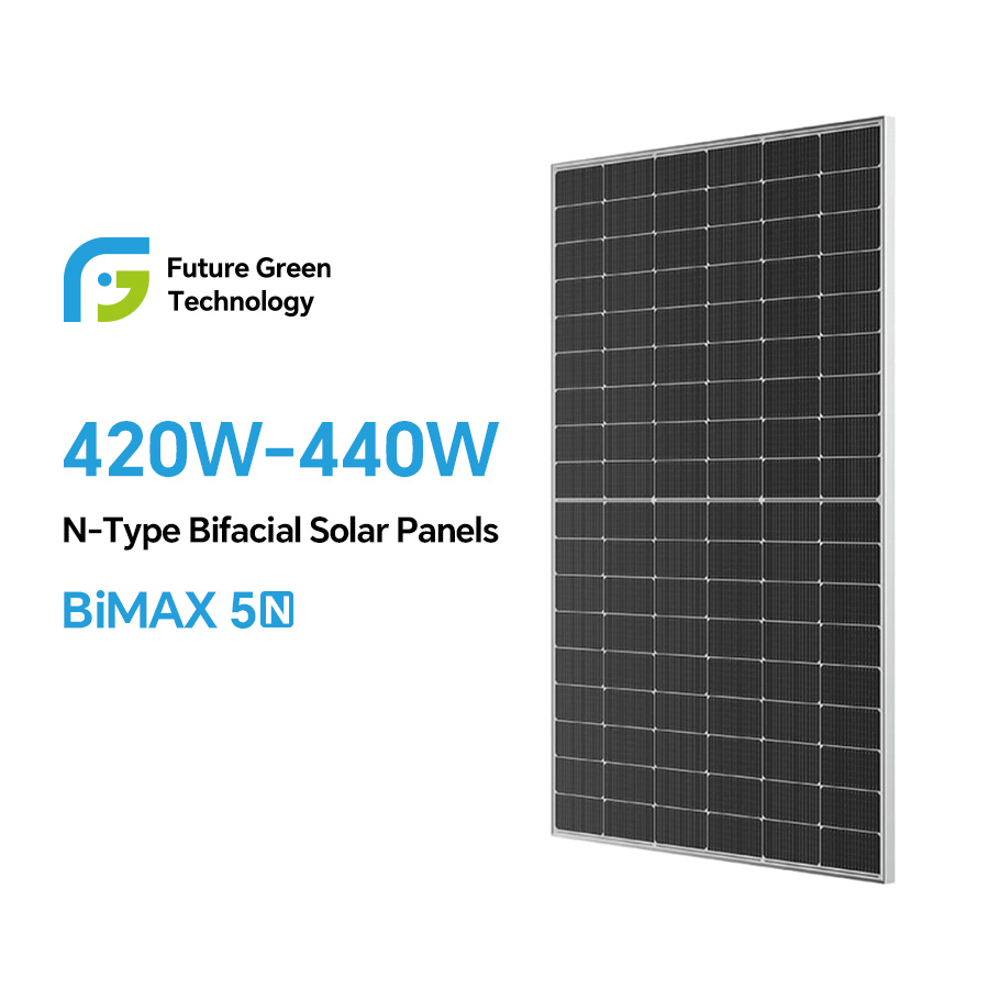 China Manufacturer BIFACIAL Half Cut 108 Cells 420W 425W 430W 435W 440W Solar Mono Panels