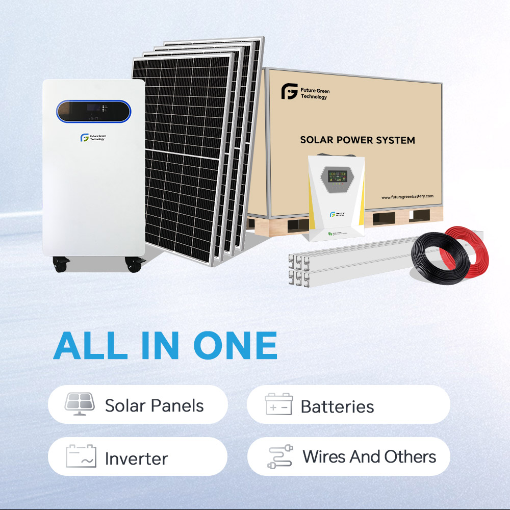 10k Watts Full set Home Renewable Energy Hybrid Solar Power System