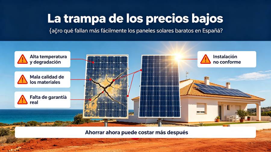 Análisis de fallos en paneles solares de bajo coste Análisis de degradación y fallos en módulos fotovoltaicos