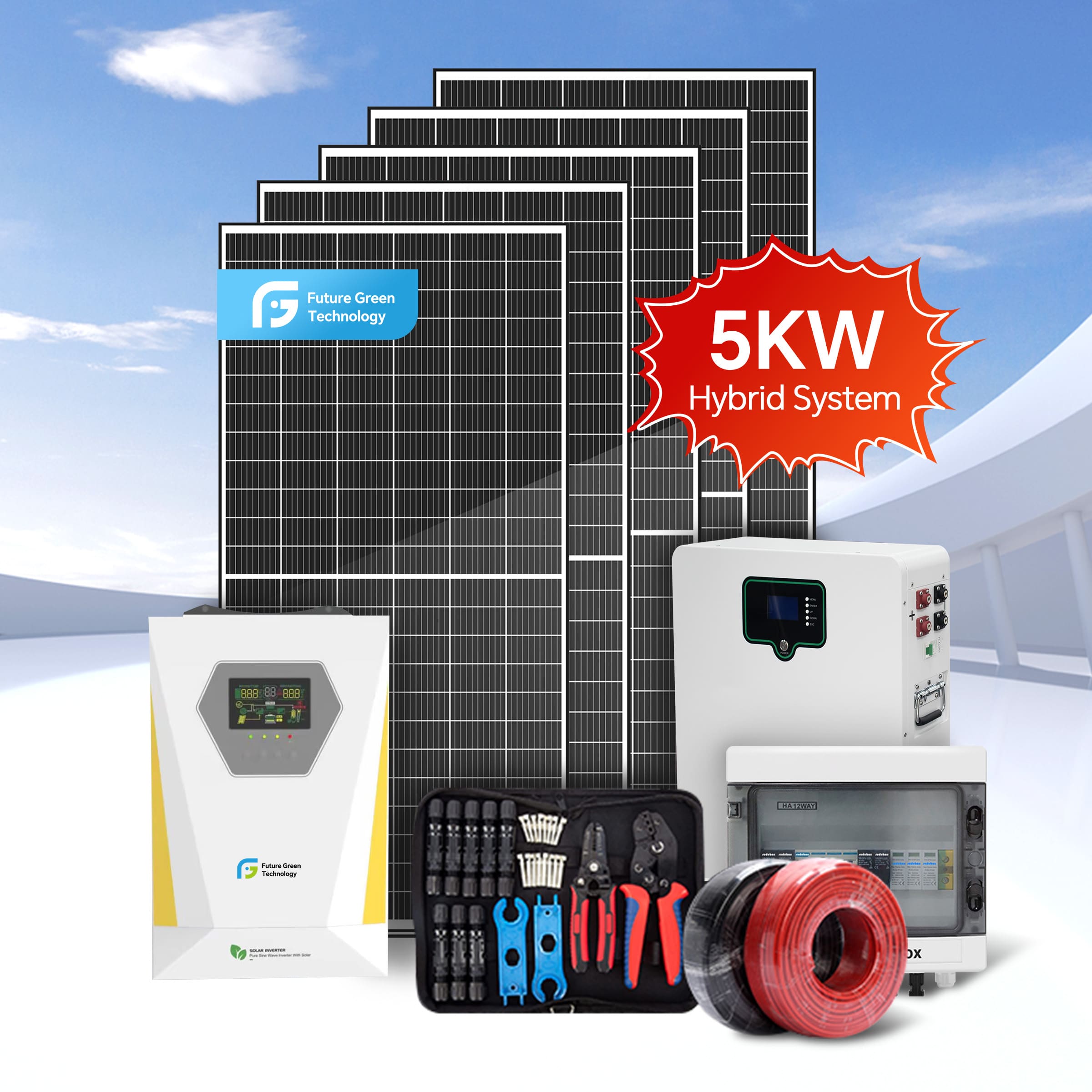5k Watts On Grid Solar PV System